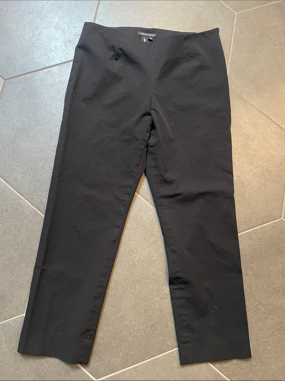 Peace of Cloth NYC Black Side Zip Ankle Pants 12